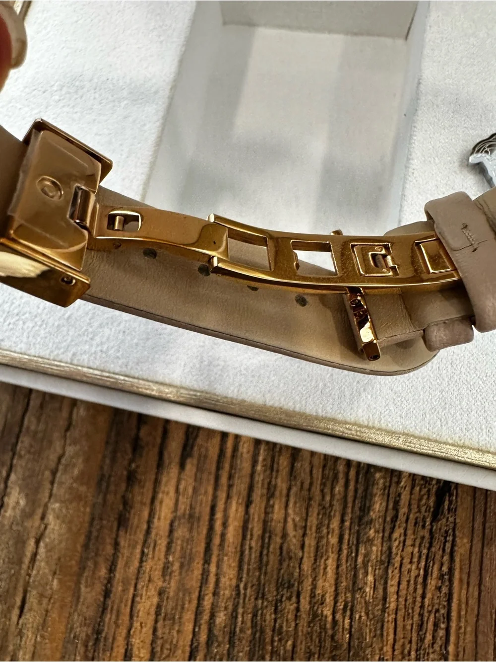 Versace Gold and Beige Women's Watch